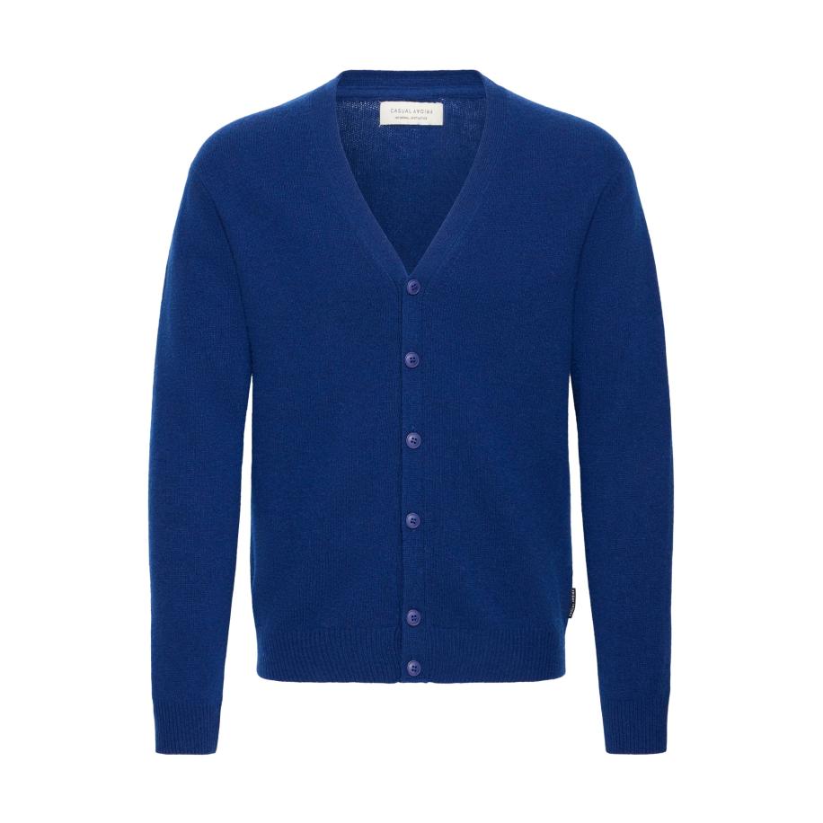 Casual Friday Casual Friday Gebreid vest Karl blauw gemêleerd -