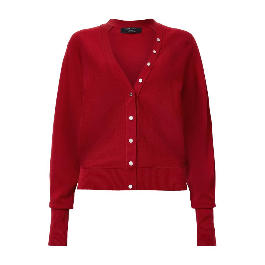 AllSaints AllSaints Gebreid vest HONOR rood -