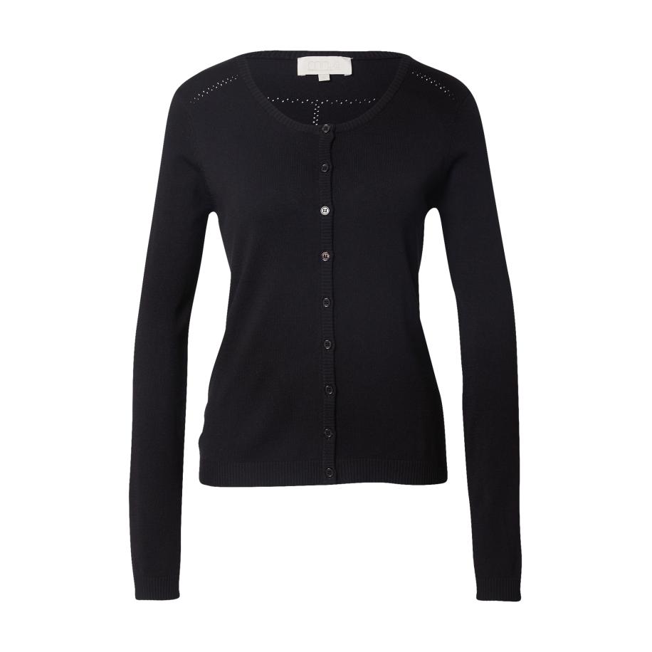 Minus minus Gebreid vest Laura zwart -