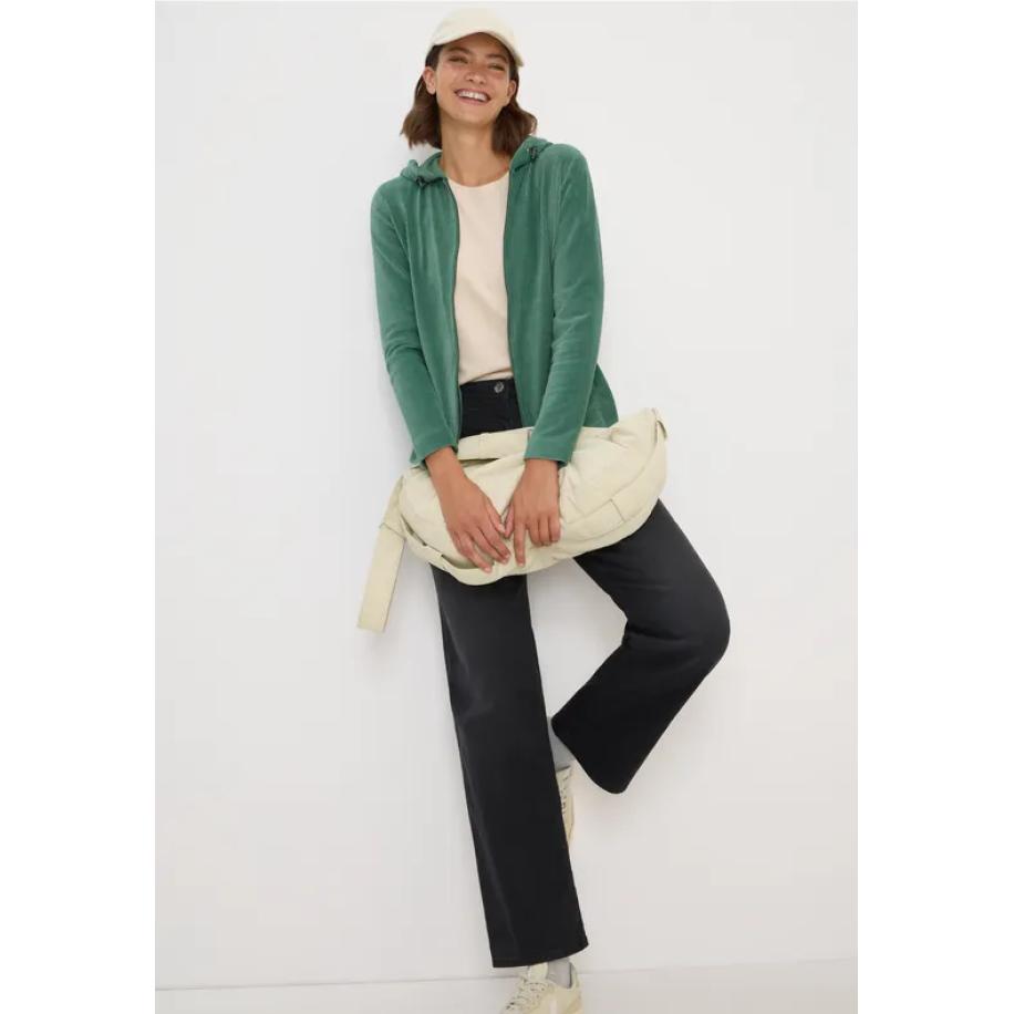 CECIL Corduroy jas met capuchon Groen