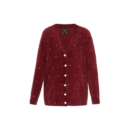 Faina faina Gebreid vest donkerrood