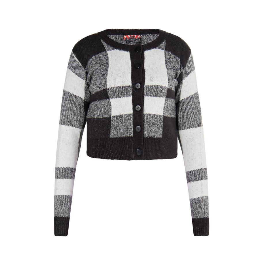 MYMO myMo ROCKS Gebreid vest Blonda zwart / wit -