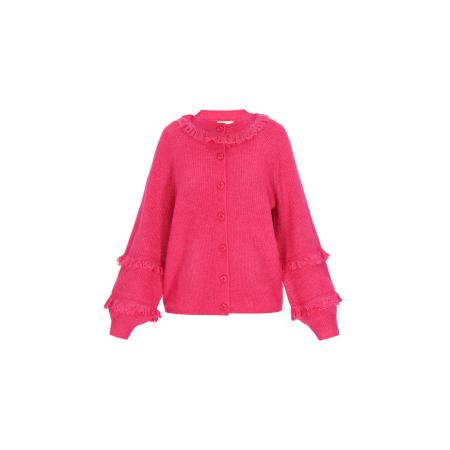 IZIA IZIA Gebreid vest fuchsia