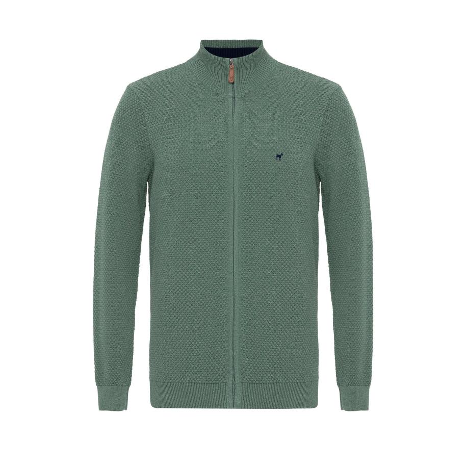 Williot Williot Gebreid vest grijs / groen gemêleerd -