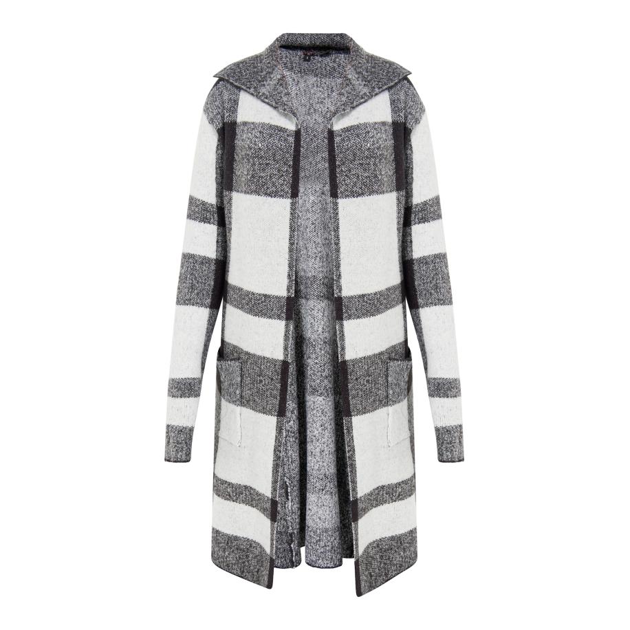 MYMO myMo ROCKS Gebreid vest grijs / antraciet / wit -