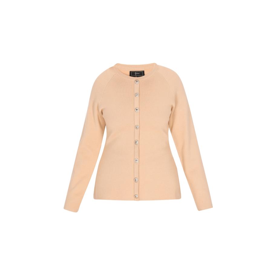 Faina faina Gebreid vest beige -