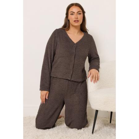 Yours Chocoladebruin Chenille Vest Size 54-56