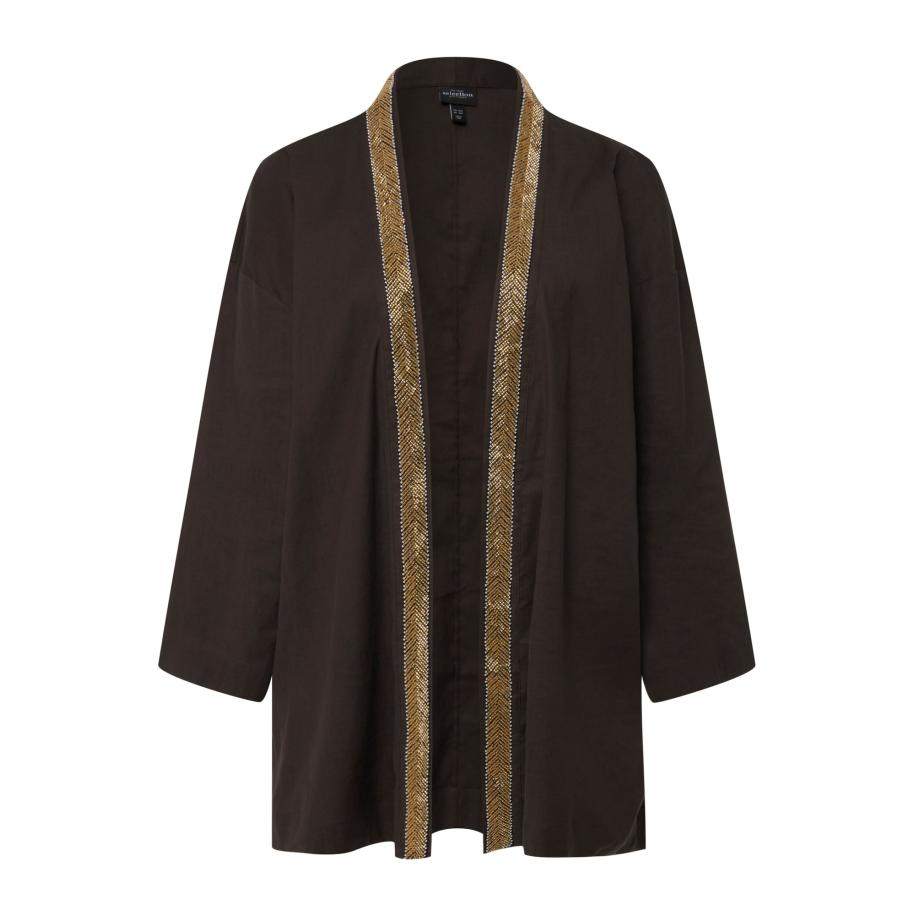 Ulla Popken Ulla Popken Kimono bruin -