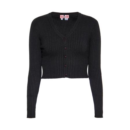 Swirly swirly Gebreid vest zwart