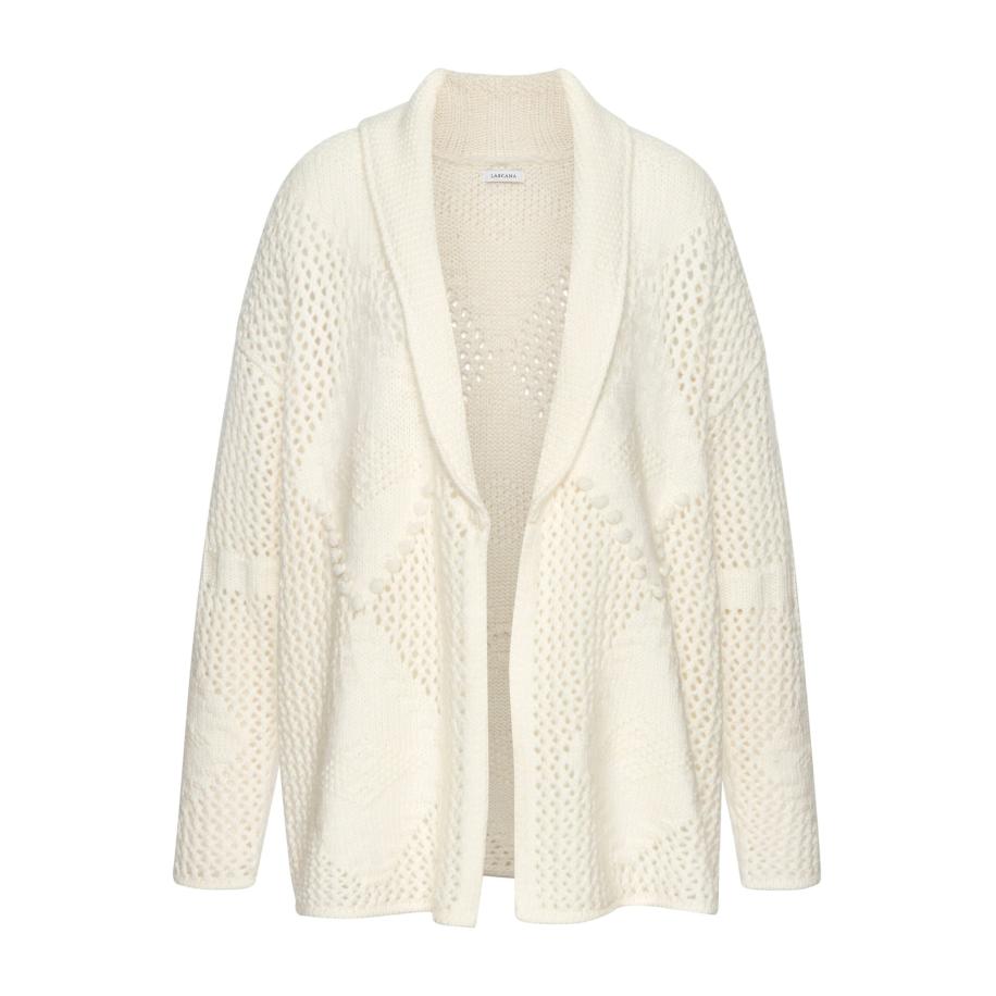 Lascana LASCANA Gebreid vest wit -
