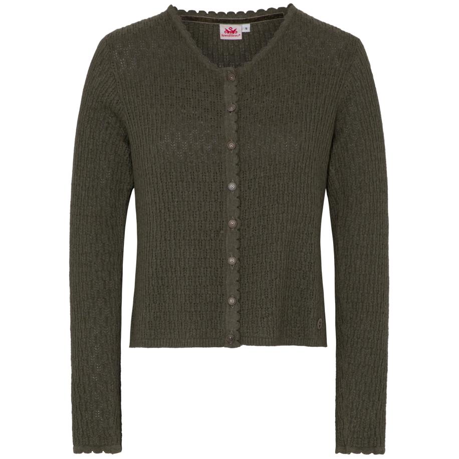 Spieth & Wensky SPIETH & WENSKY Gebreid vest Gertrud olijfgroen -