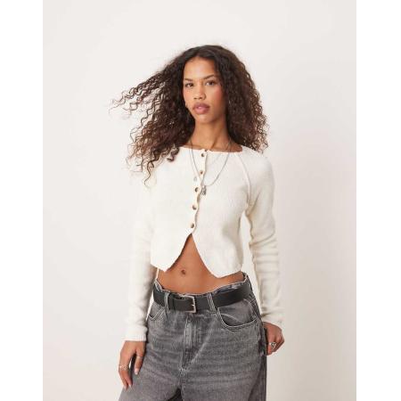 Free People Sydney Gekrompen vest in optisch wit