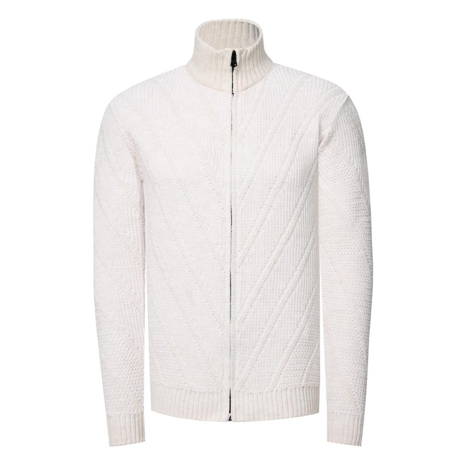 Rusty Neal Rusty Neal Gebreid vest ecru -