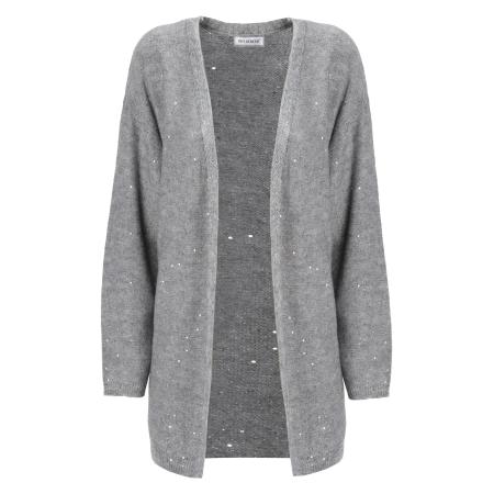 Influencer Influencer Gebreid vest grijs