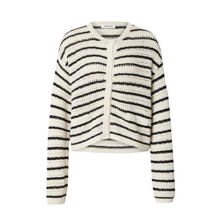 EDITED EDITED Gebreid vest Ida beige / zwart