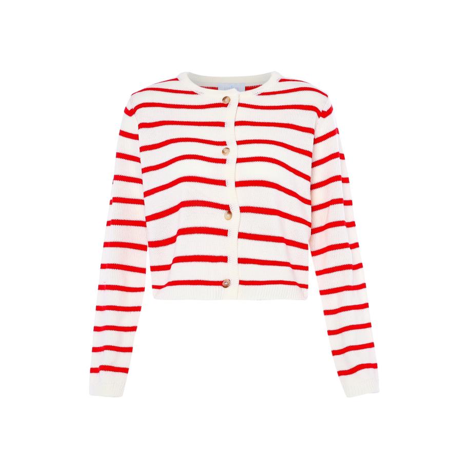 Usha usha BLUE LABEL Gebreid vest bloedrood / wolwit -