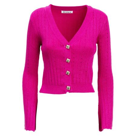 Influencer Influencer Gebreid vest pink