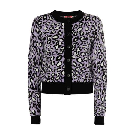 MYMO myMo ROCKS Gebreid vest Blonda lila / zwart / wit