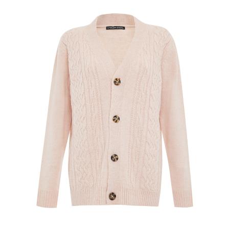 Threadbare Threadbare Gebreid vest Tanzanite poederroze