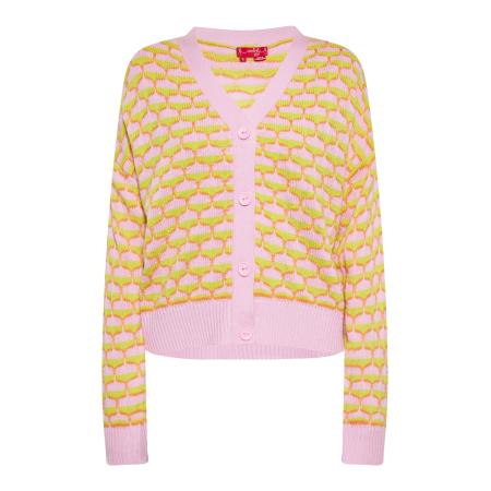 Swirly swirly Gebreid vest lichtgroen / oranje / lichtroze