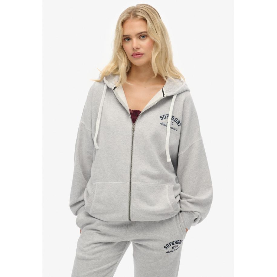 Superdry Superdry Sweatvest Athletic Essentials lichtgrijs -