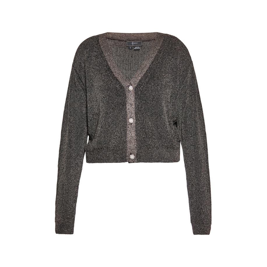 Faina faina Gebreid vest zilvergrijs -