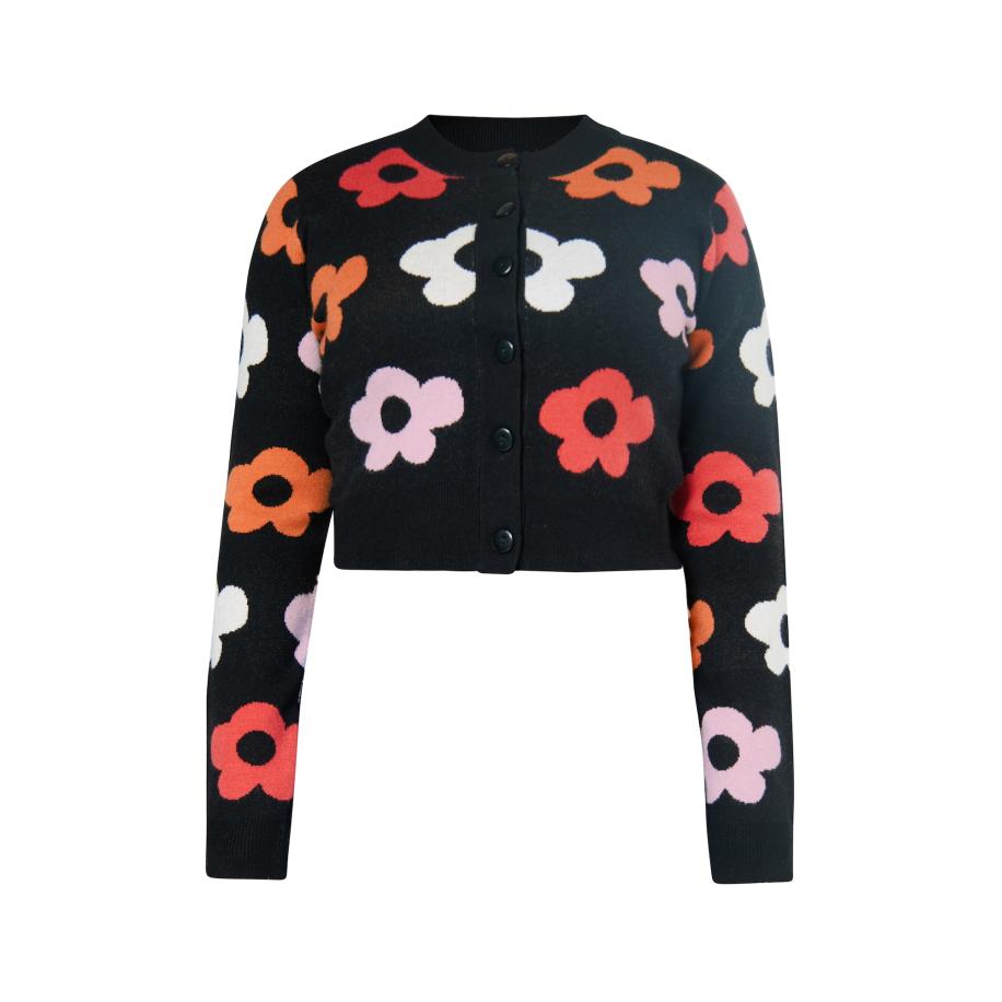 MYMO MYMO Gebreid vest gemengde kleuren / zwart -