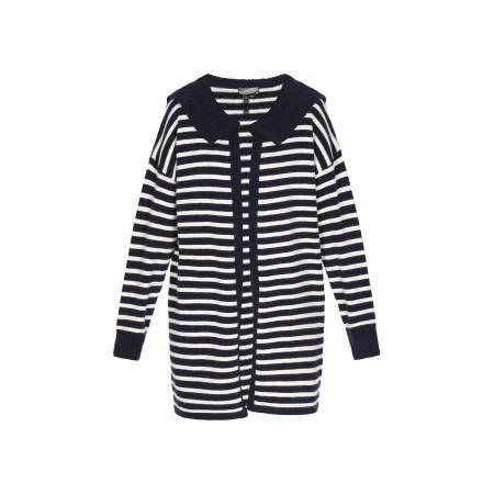 DreiMaster DreiMaster Vintage Gebreid vest navy / wit