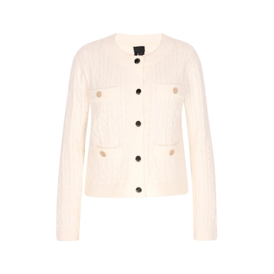 DreiMaster DreiMaster Klassik Gebreid vest wolwit -