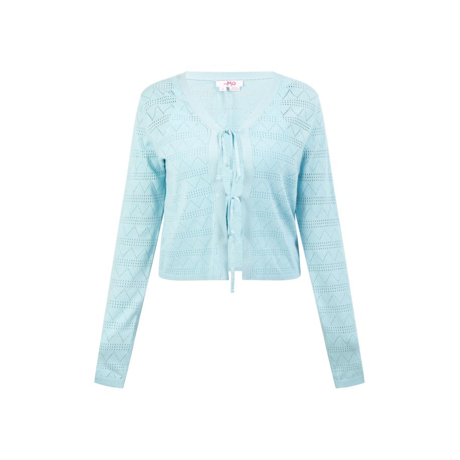 MYMO MYMO Gebreid vest lichtblauw -