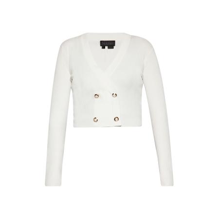 NAEMI NAEMI Gebreid vest wolwit