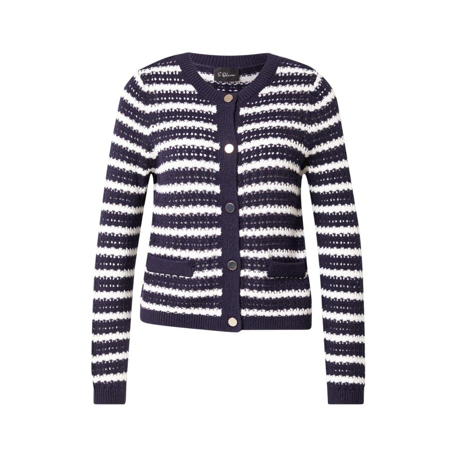 s.Oliver BLACK LABEL s.Oliver BLACK LABEL Gebreid vest donkerblauw / wit -