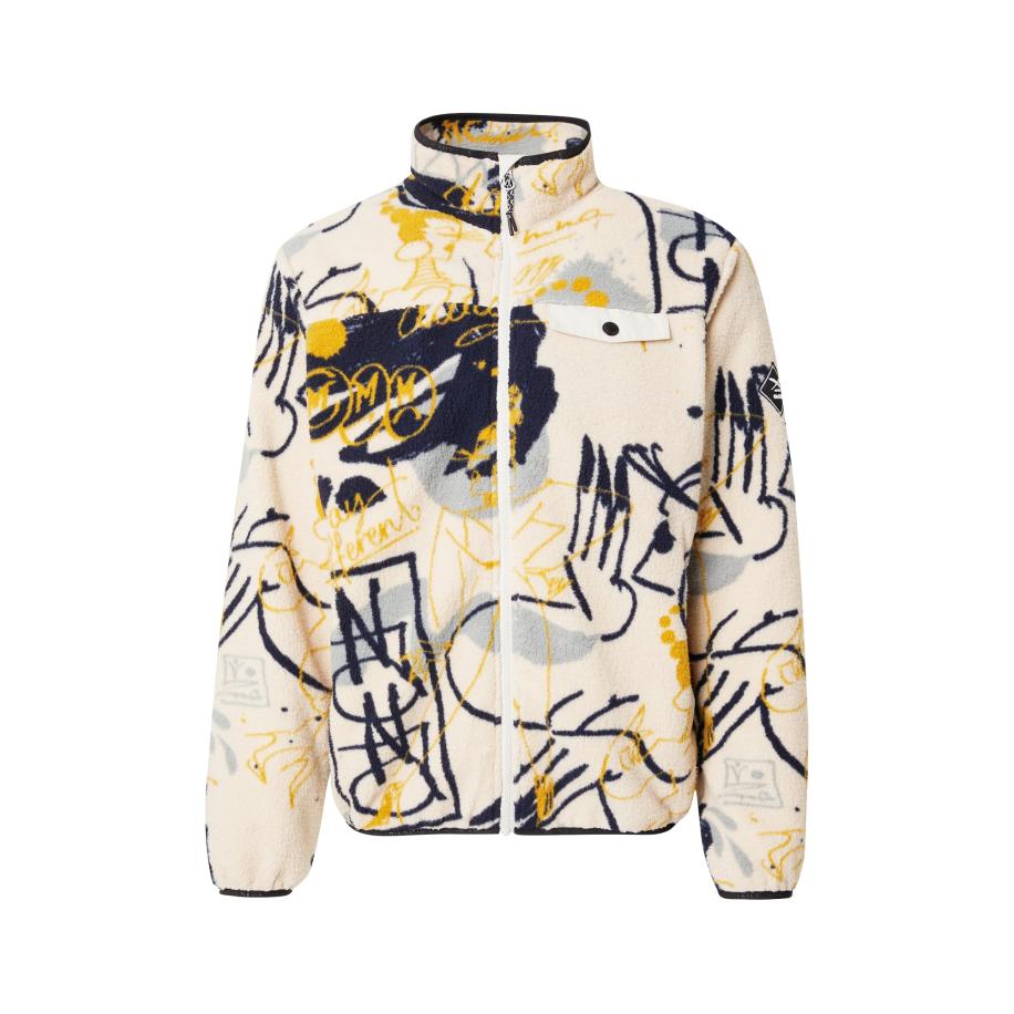 Iriedaily Iriedaily Fleece jas Insaneia beige / marine / geel / grijs -