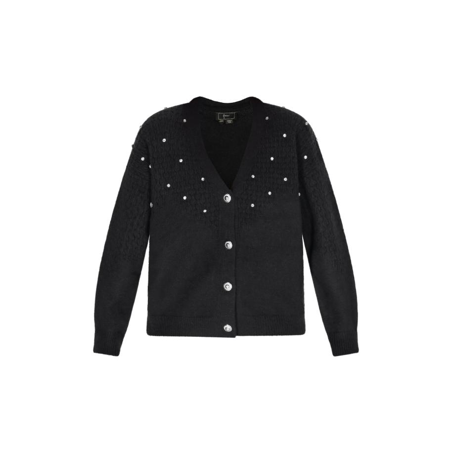 Faina faina Gebreid vest zwart -