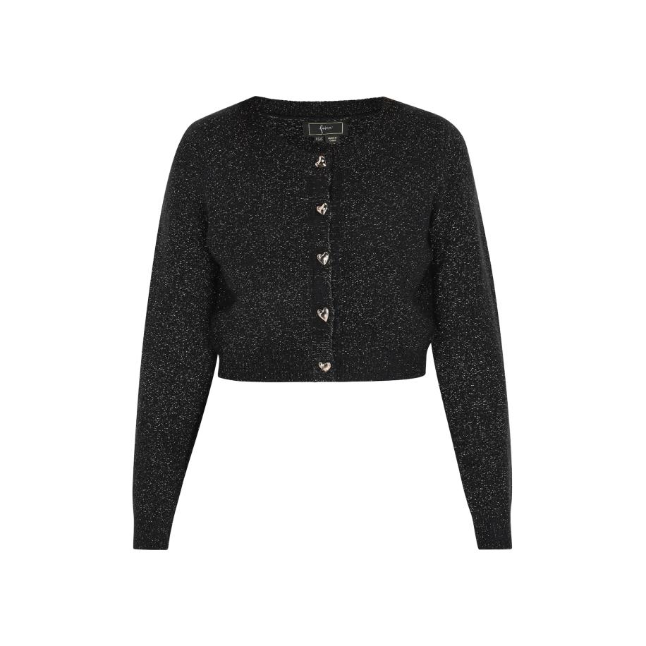 Faina faina Gebreid vest zwart / wit -