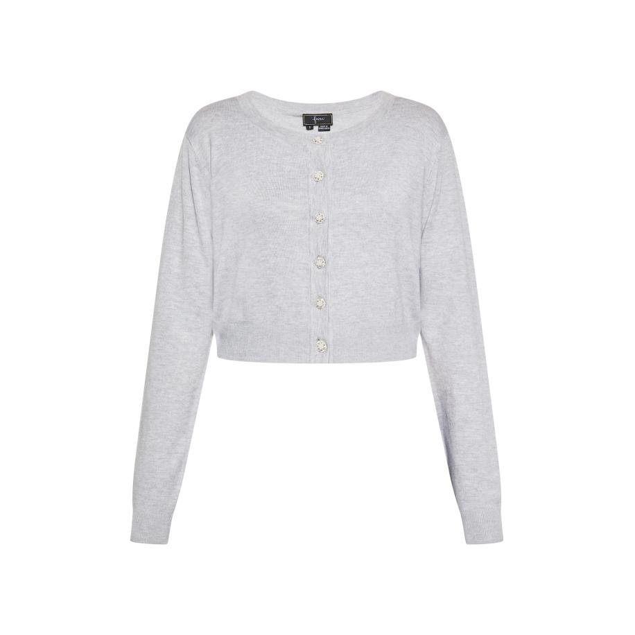 Faina faina Gebreid vest lichtgrijs -