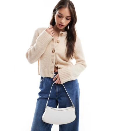 & Other Stories Gebreid vest van alpacamix met textuur in gebroken wit