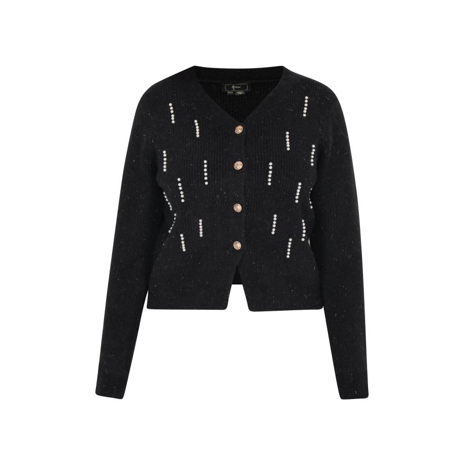 Faina faina Gebreid vest goud / zwart / wit -