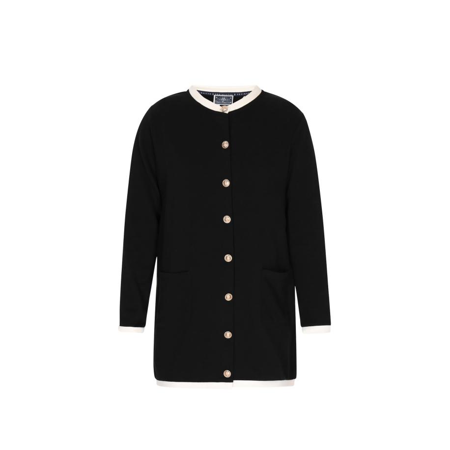 DreiMaster DreiMaster Maritim Gebreid vest zwart / wit -