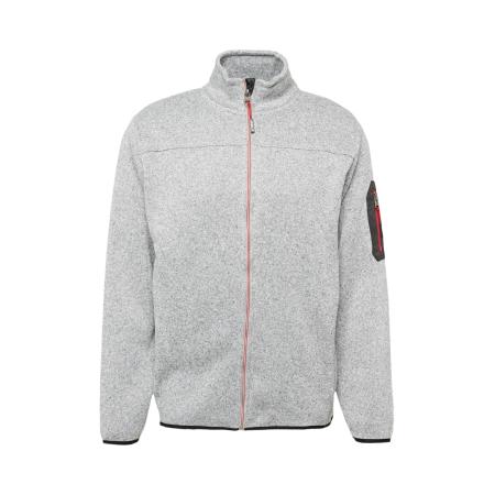 Jacks Fleece jas grijs gemêleerd / rood / zwart