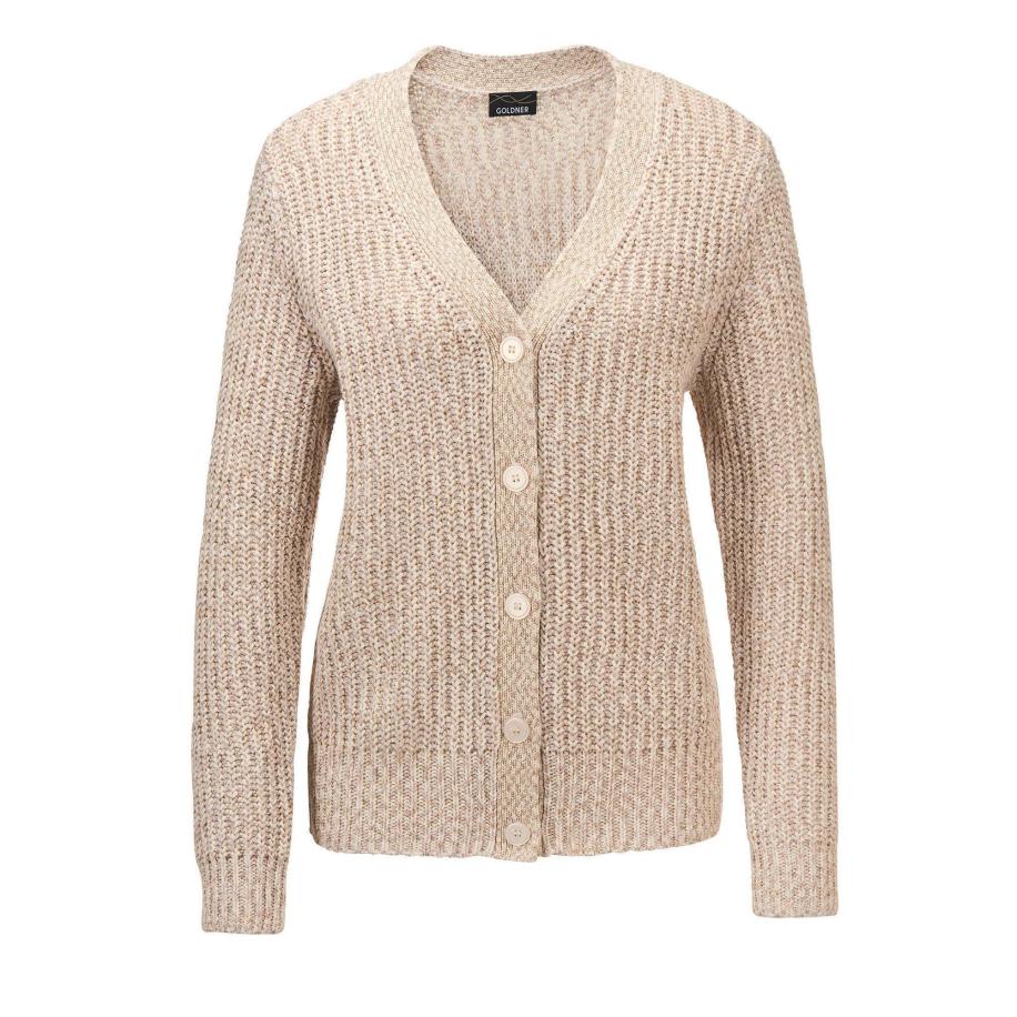 Goldner Goldner Gebreid vest beige -