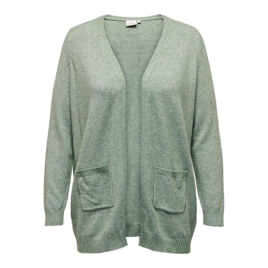 Only Carmakoma ONLY Carmakoma Gebreid vest Esly mintgroen -