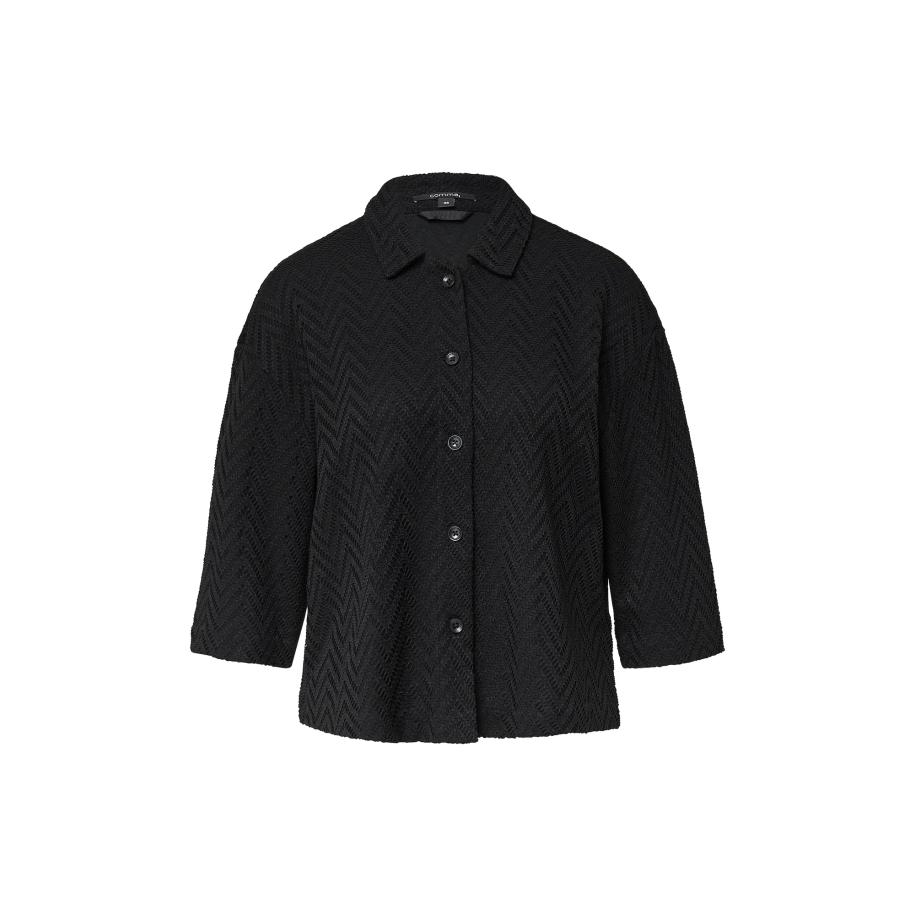 Comma COMMA Gebreid vest zwart -