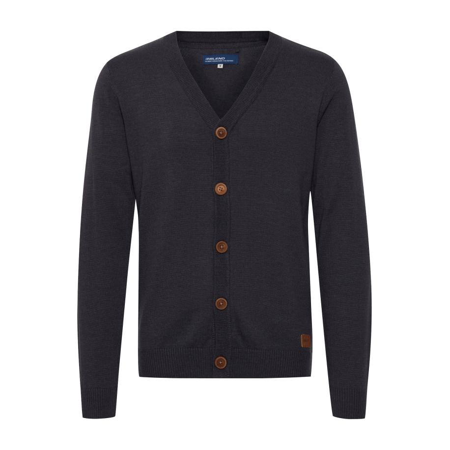 BLEND Gebreid vest Lennard navy Blauw