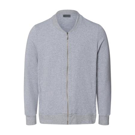 Hanro Hanro Sweatvest Natura Living grijs gemêleerd