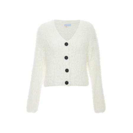 Poomi Poomi Gebreid vest zwart / wit