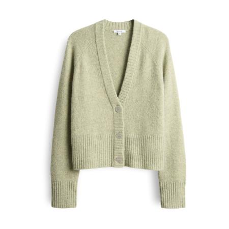 OPUS OPUS Gebreid vest Dassi pastelgroen