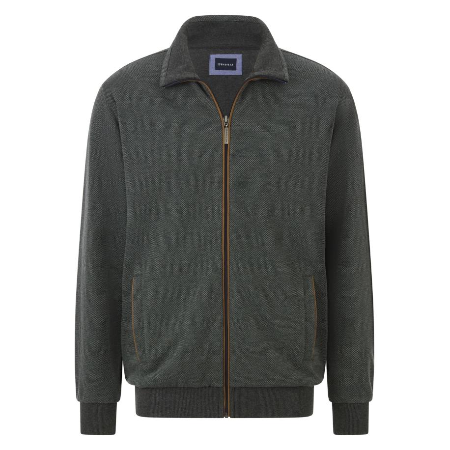 BABISTA Sweatjacket donkergroen, Effen Groen