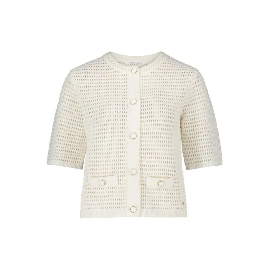 Betty & Co Betty & Co Gebreid vest wit -