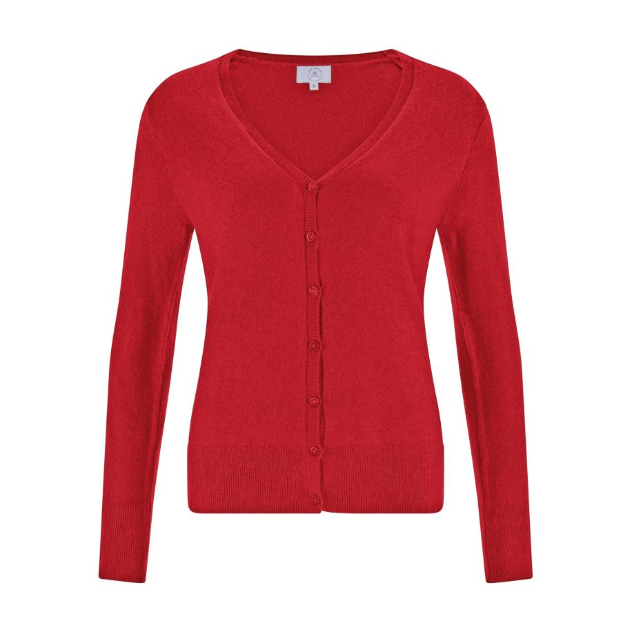 CASH-MERE.CH CASH-MERE.CH Gebreid vest rood -